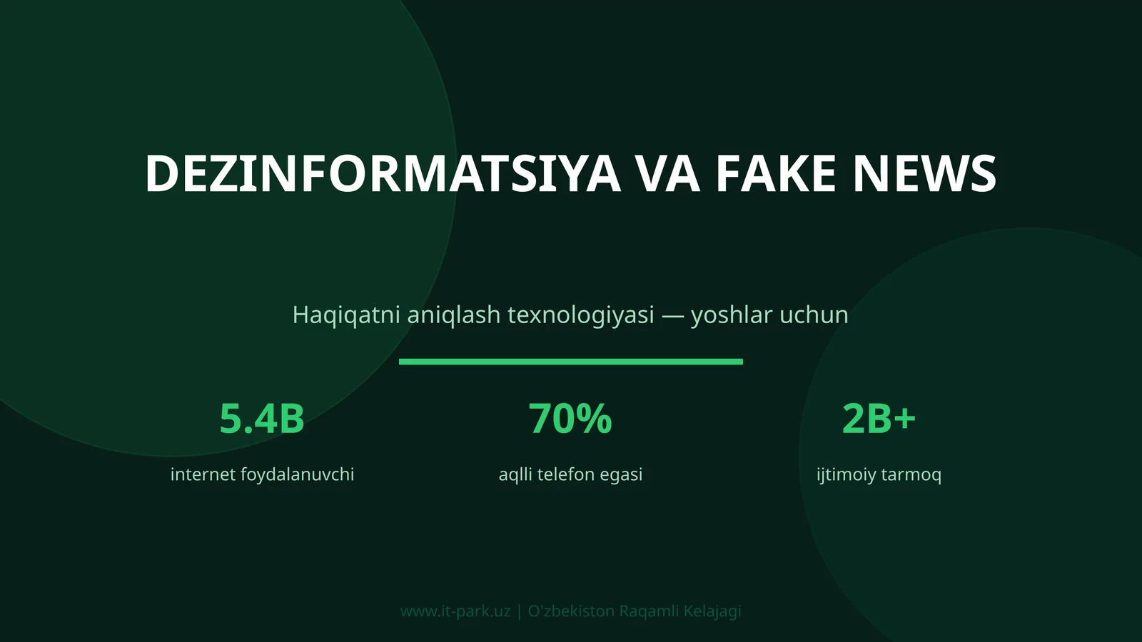 DEZINFORMATSIYA VA FAKE NEWS