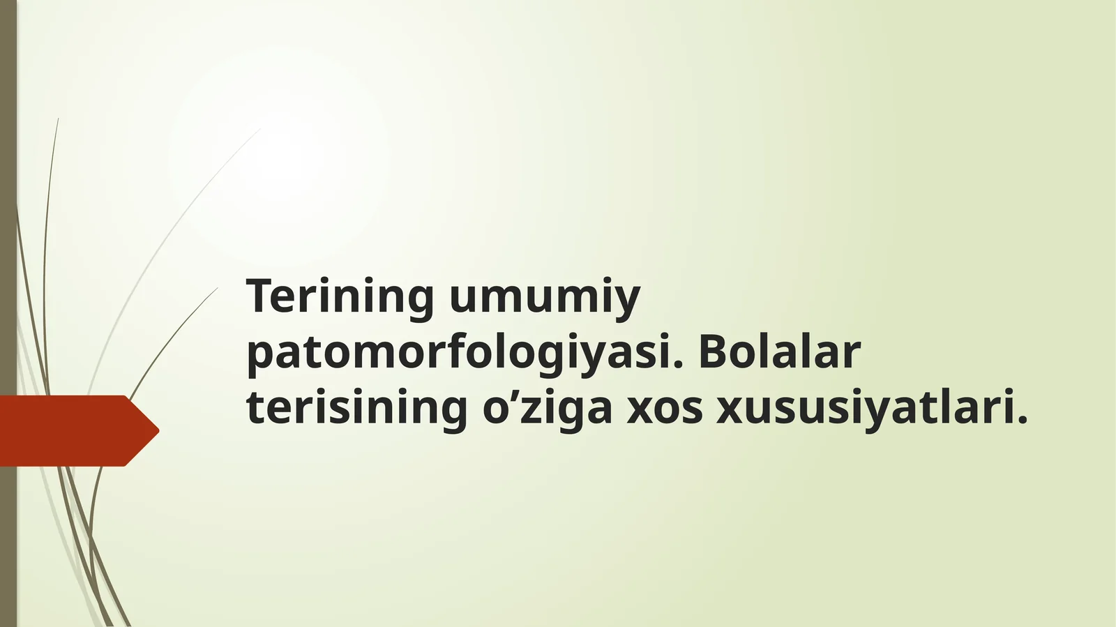 Terining umumiy patomorfologiyasi. Bolalar terisining o‘ziga xos xususiyatlari