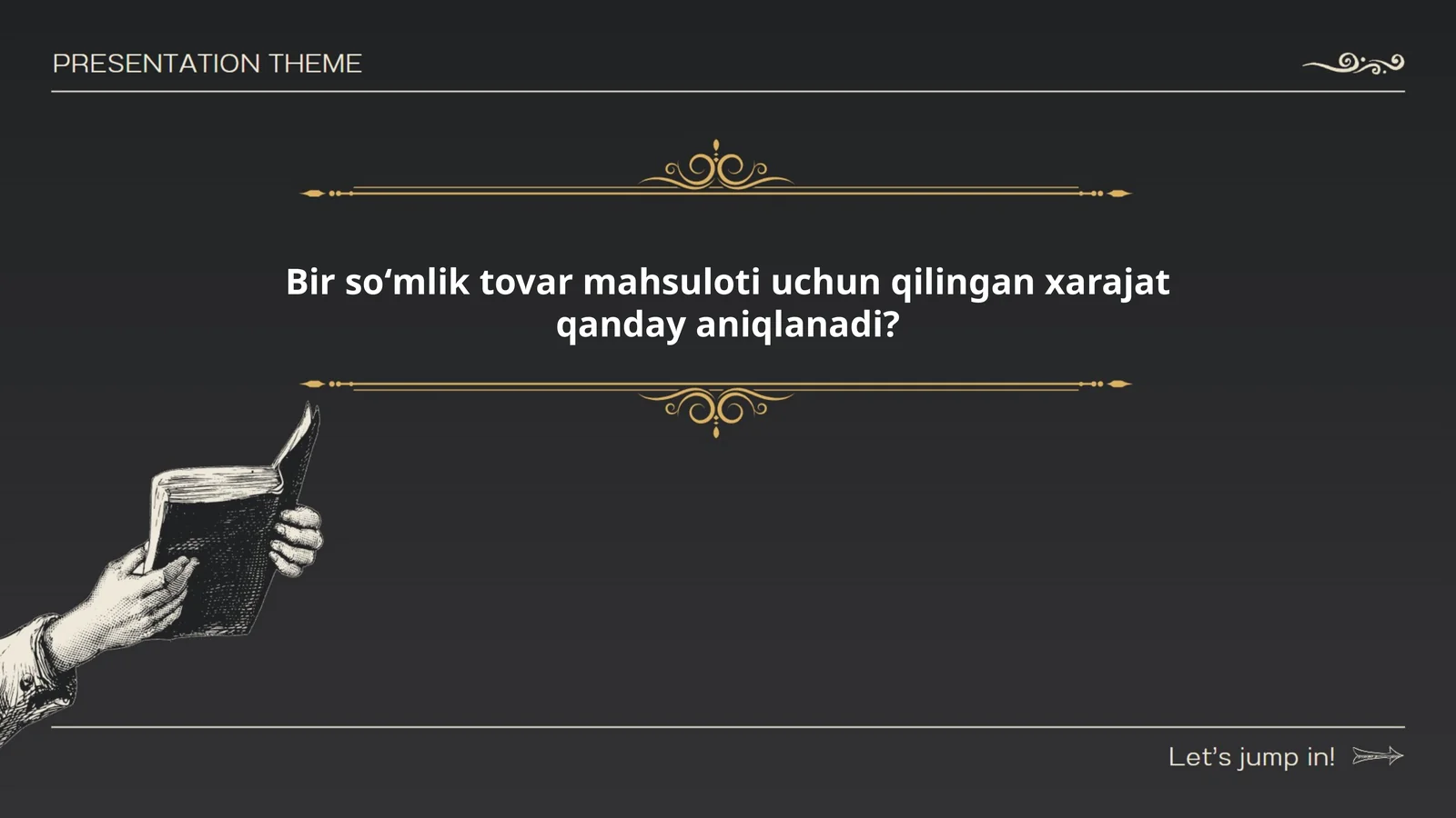 Bir soʻmlik tovar mahsuloti uchun qilingan xarajat qanday aniqlanadi?