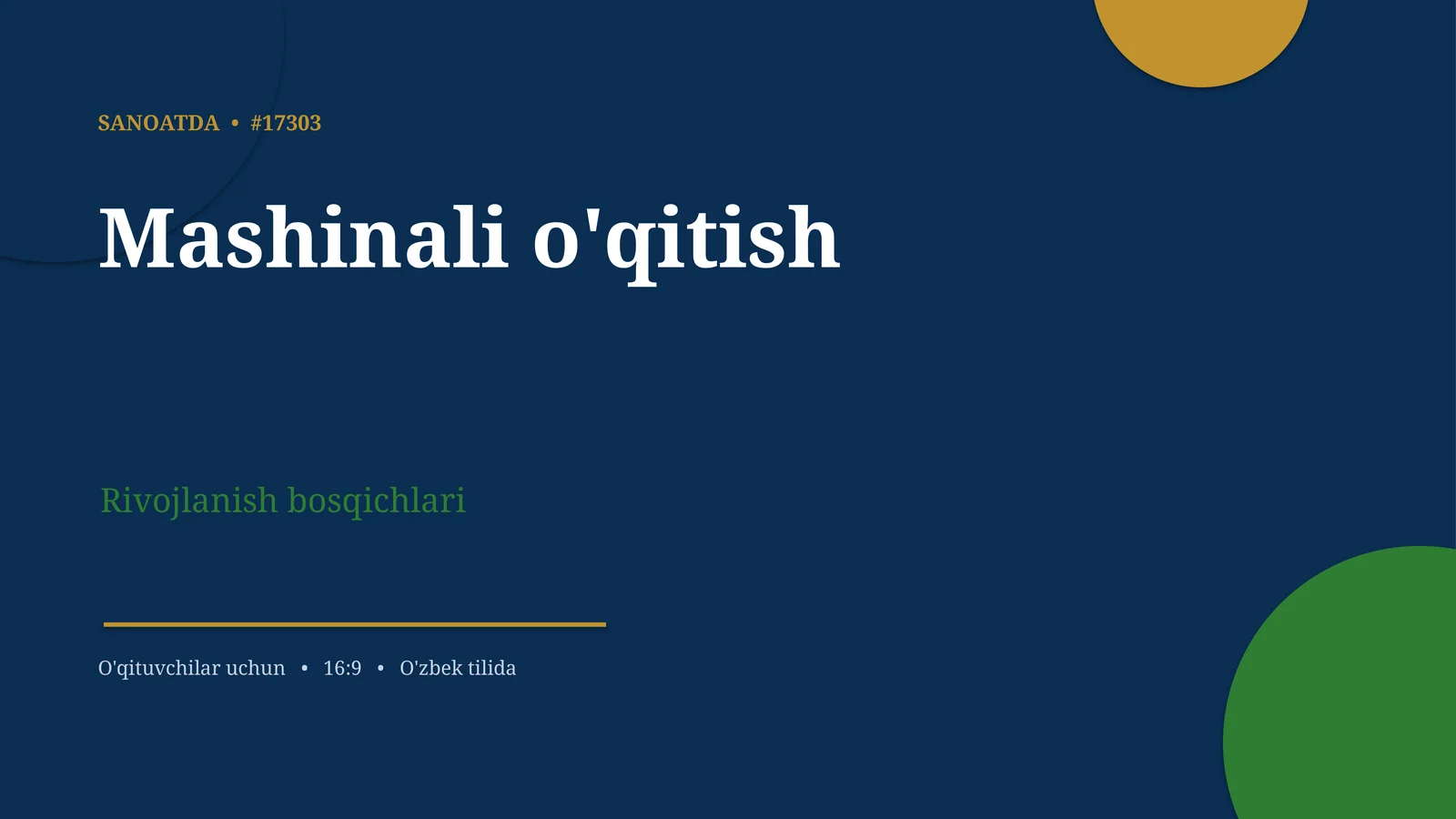 Mashinali o'qitish