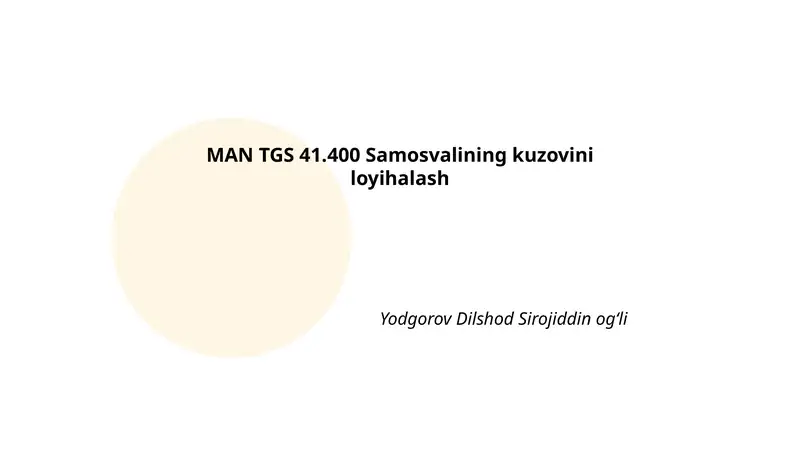 MAN TGS 41.400 Samosvalining kuzovini loyihalash