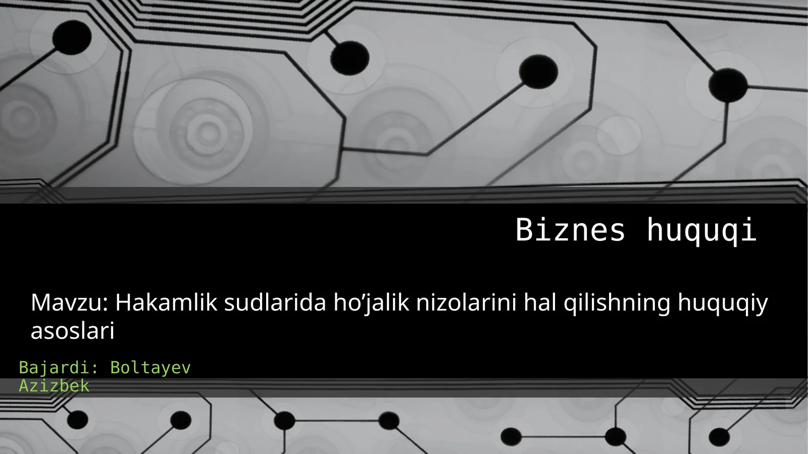 Hakamliksudlaridaho’jaliknizolarinihalqilishninghuquqiyasoslari