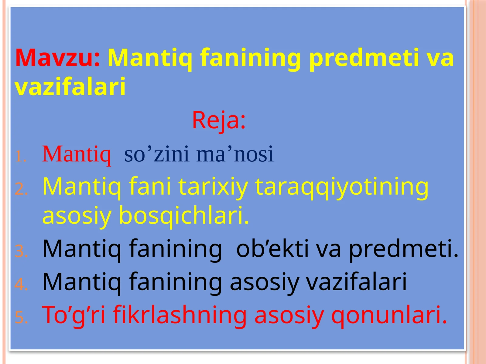 Mantiqfaniningpredmetivavazifalari
