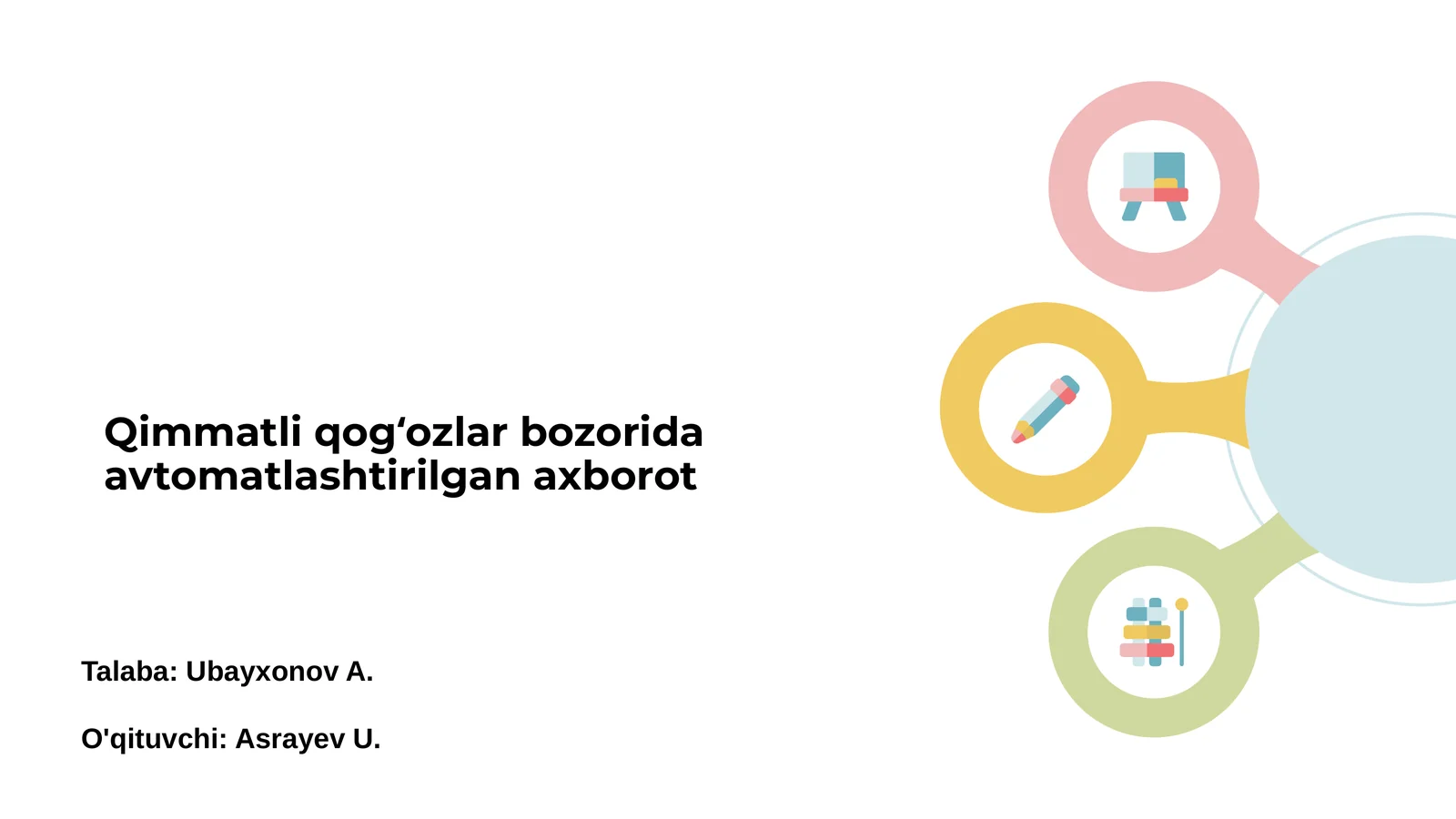 Avtomatlashtirilgan axborot tizimlariga kirish