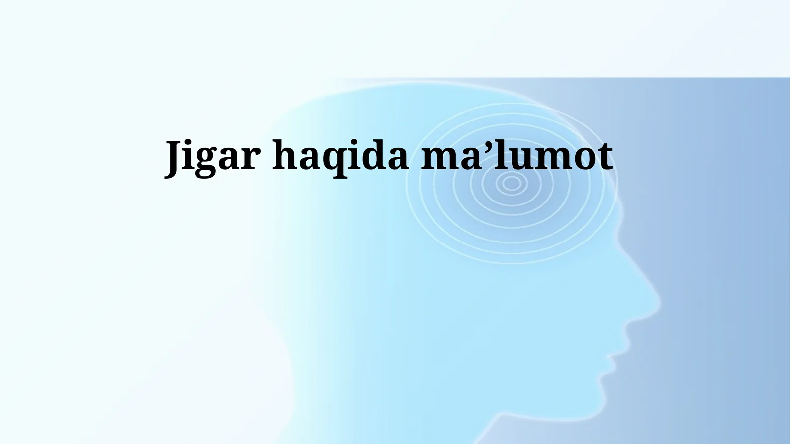 Jigar haqida maʼlumot