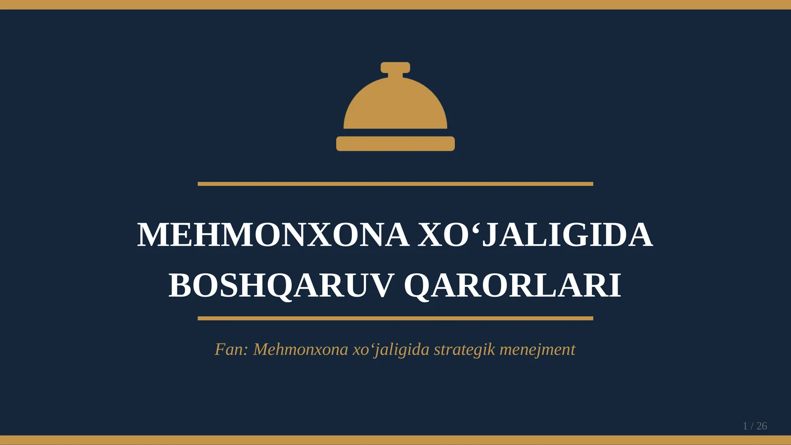 MEHMONXONA XO‘JALIGIDA BOSHQARUV QARORLARI