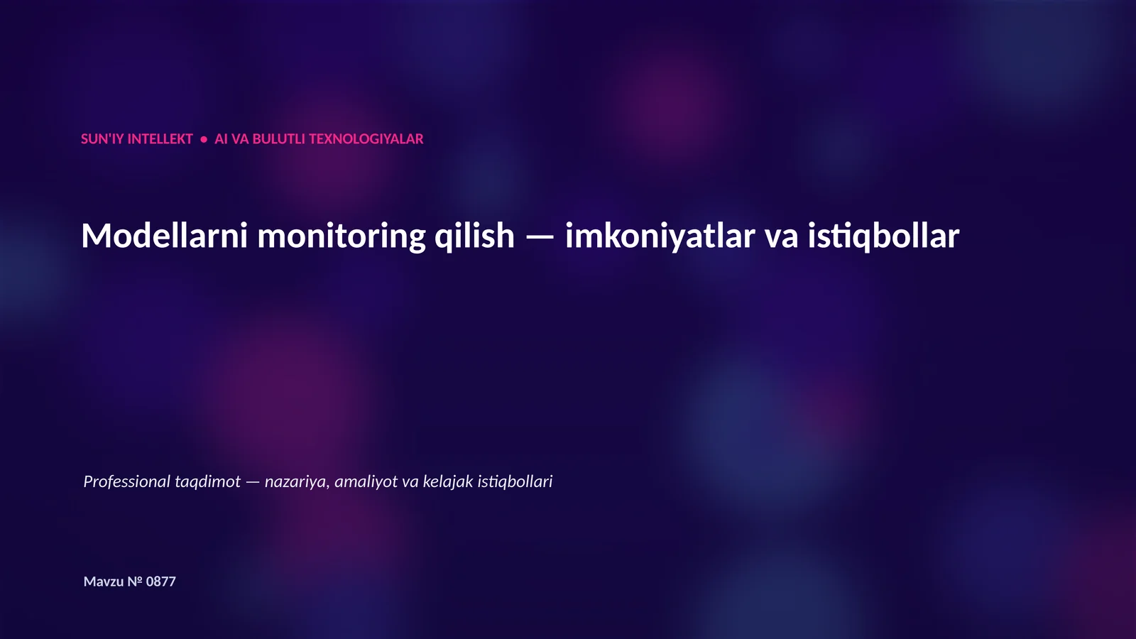 Bulutli AI va Sun'iy Intellekt