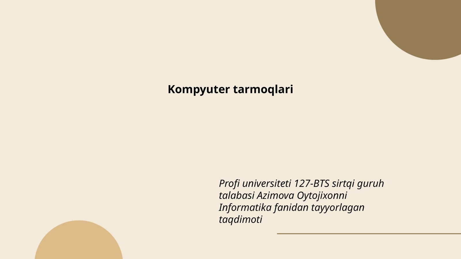 Kompyuter tarmoqlari