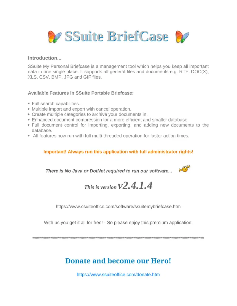 SSuite My Personal Briefcase