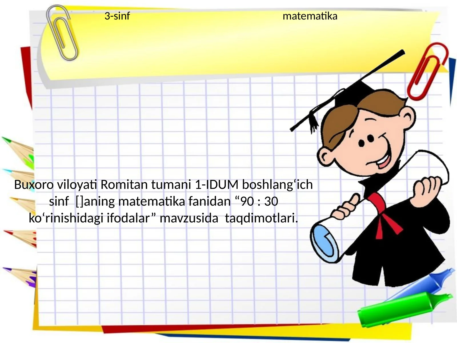 "90: 30 ko‘rinishidagi ifodalar"