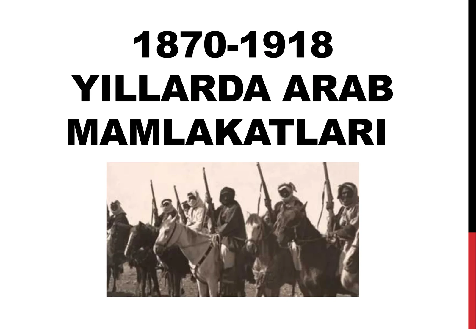 1870-1918 yillarda Arab mamlakatlari