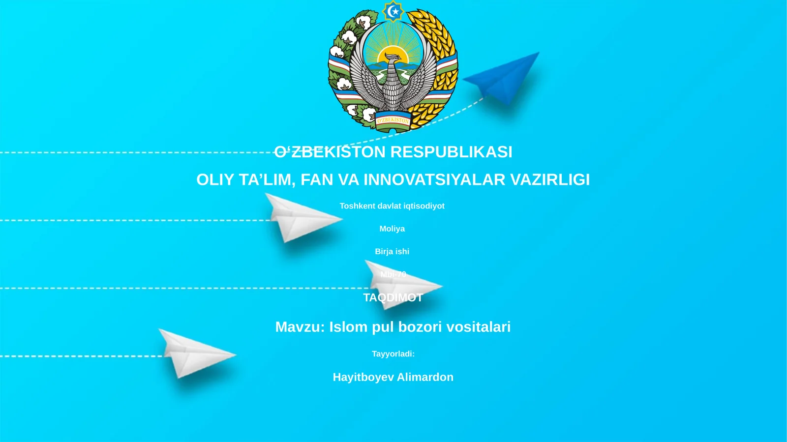 Islom pul bozori vositalari
