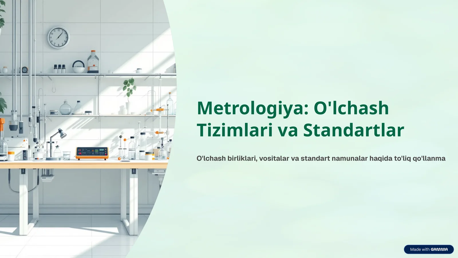 Metrologiya: O'lchash Tizimlari va Standartlar