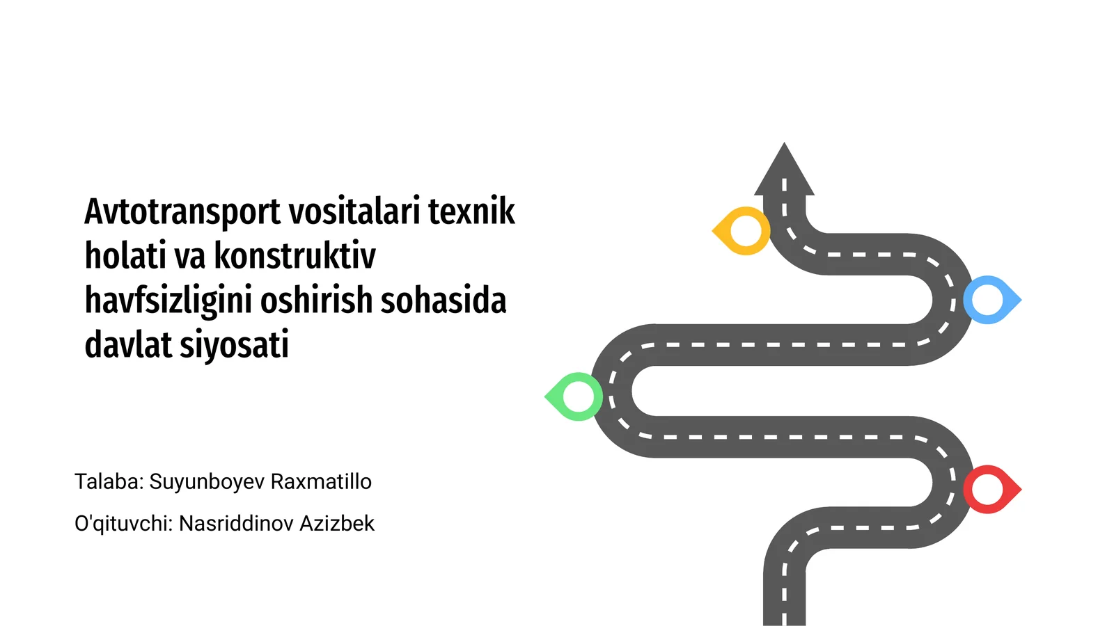 Avtotransport vositalari texnik holati va konstruktiv havfsizligini oshirish sohasida davlat siyosati