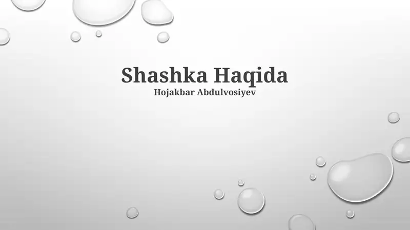Shashka Haqida