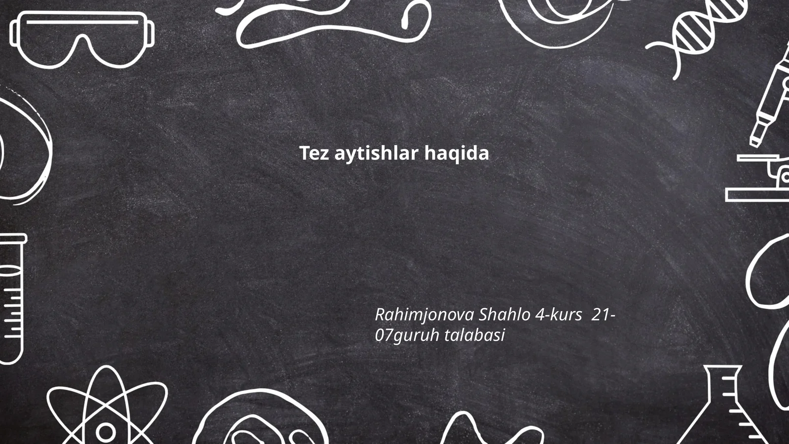 Tez aytishlar haqida
