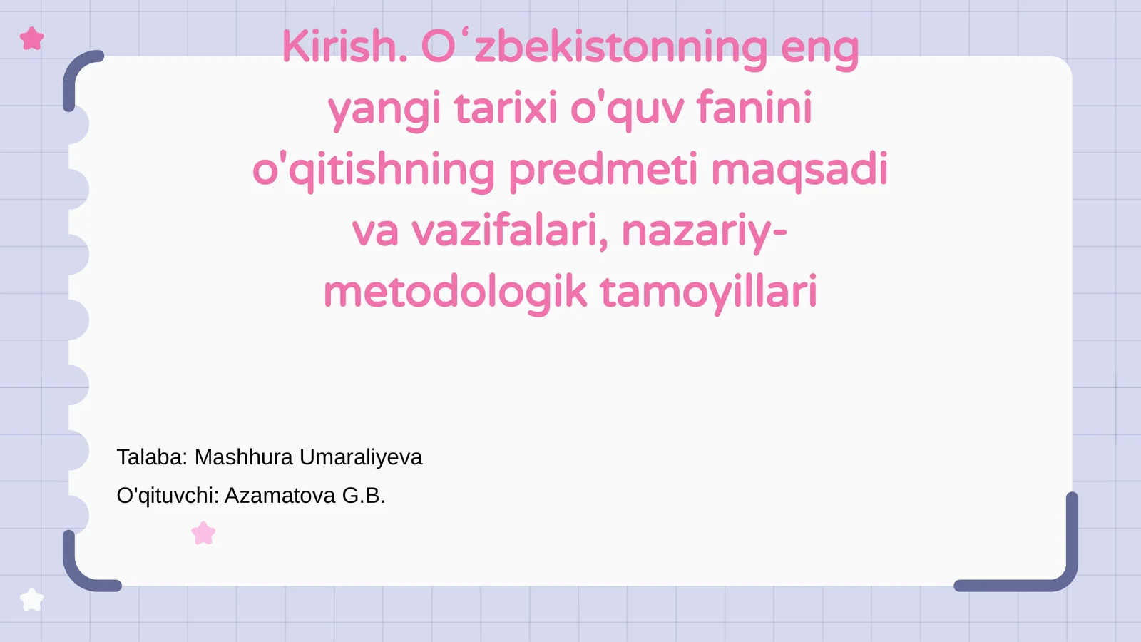 Kirish va mavzuning muhimligi