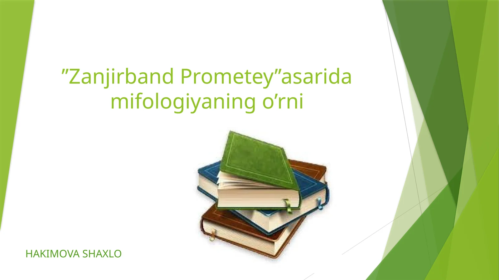 Zanjirband Prometey asarida mifologiyaning o'rni