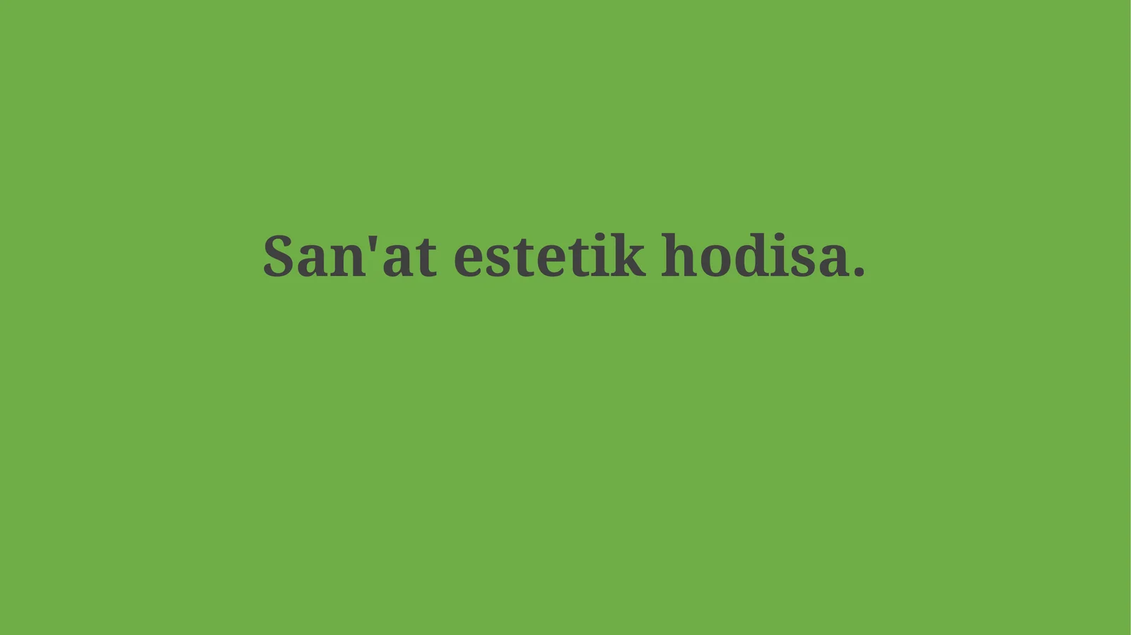 San'at estetikhodisa