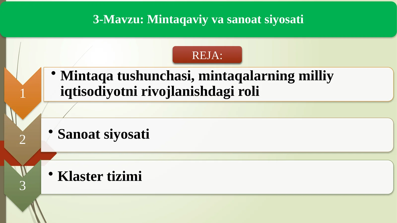 Mintaqa tushunchasi, mintaqalarning milliy iqtisodiyotni rivojlanishdagi roli