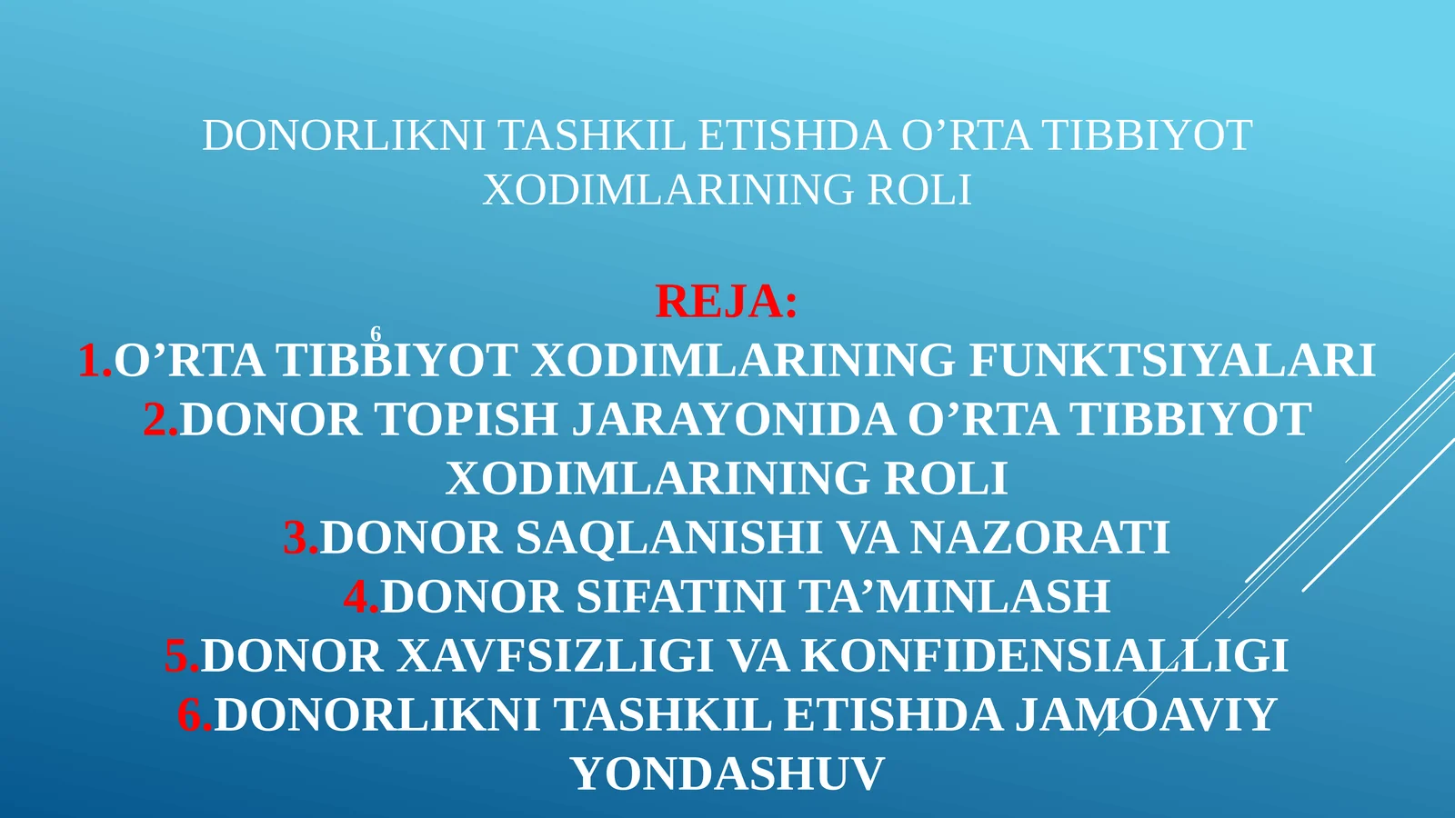 Donorlikni Tashkil etishda O'rta Tibbiyot Xodimlarning Roli