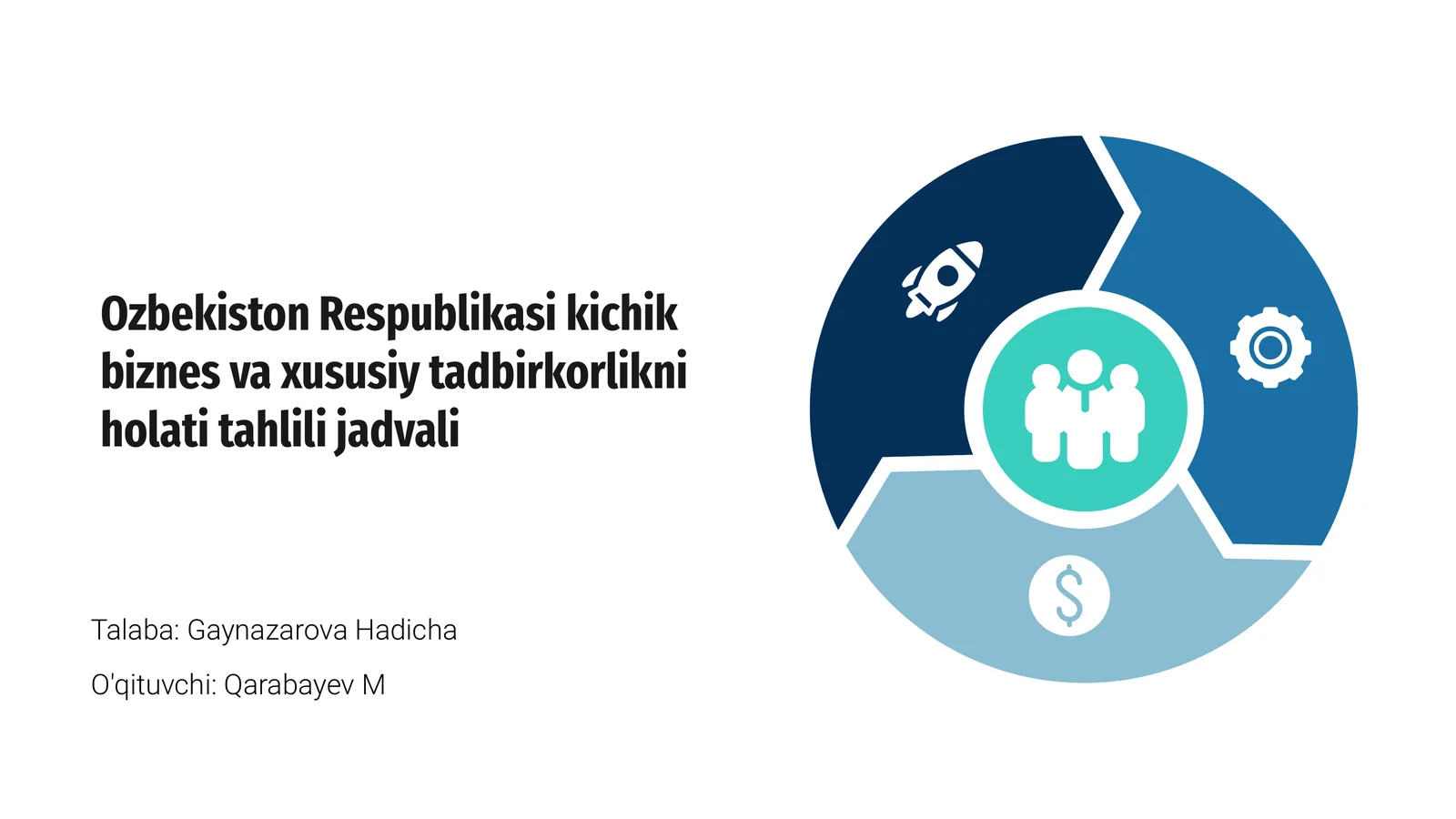 Ozbekiston Respublikasi kichik biznes va xususiy tadbirkorlikni holati tahlili jadvali