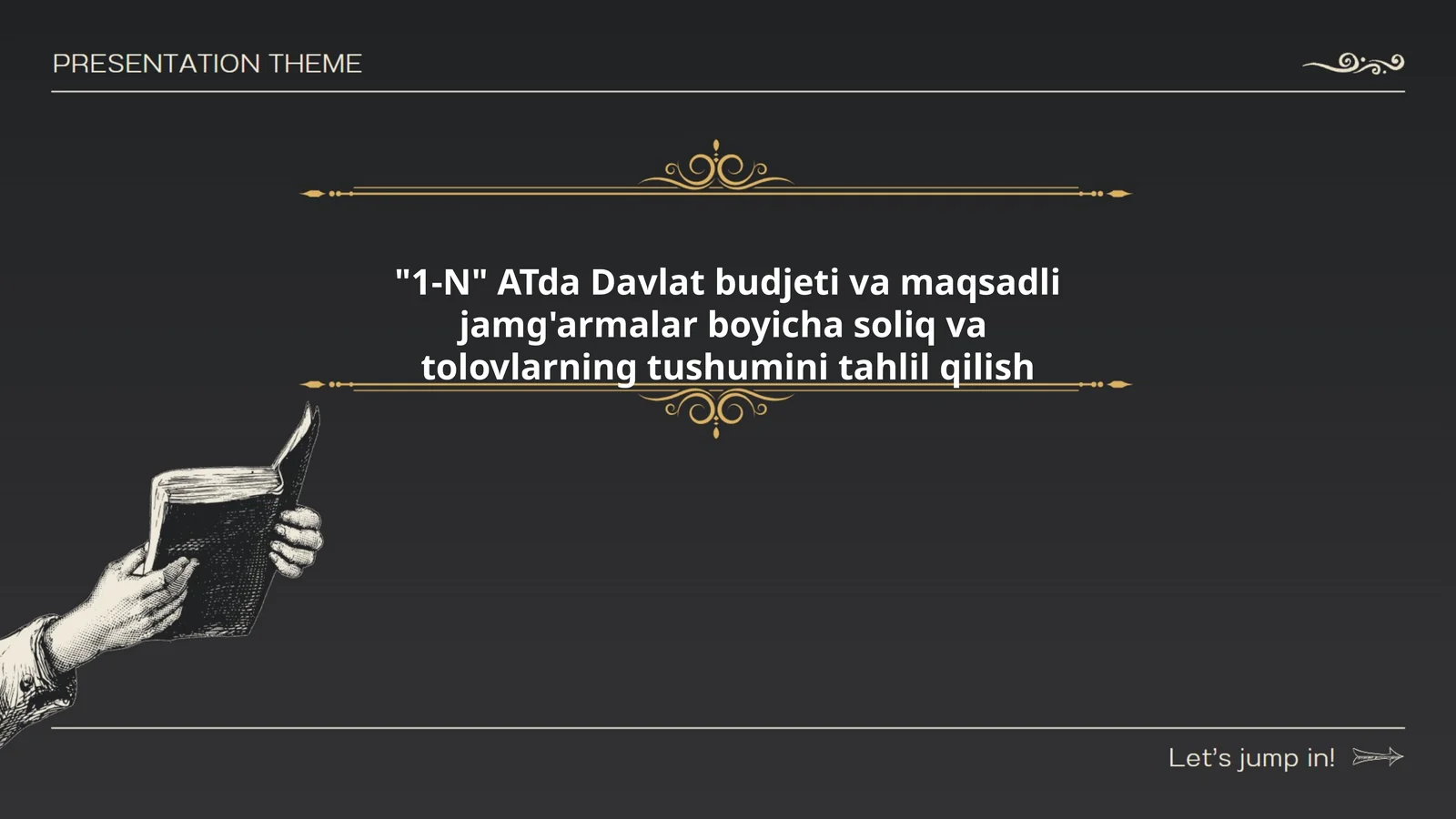 "1-N" ATda Davlat budjeti va maqsadli jamg'armalar boyicha soliq va tolovlarning tushumini tahlil qilish