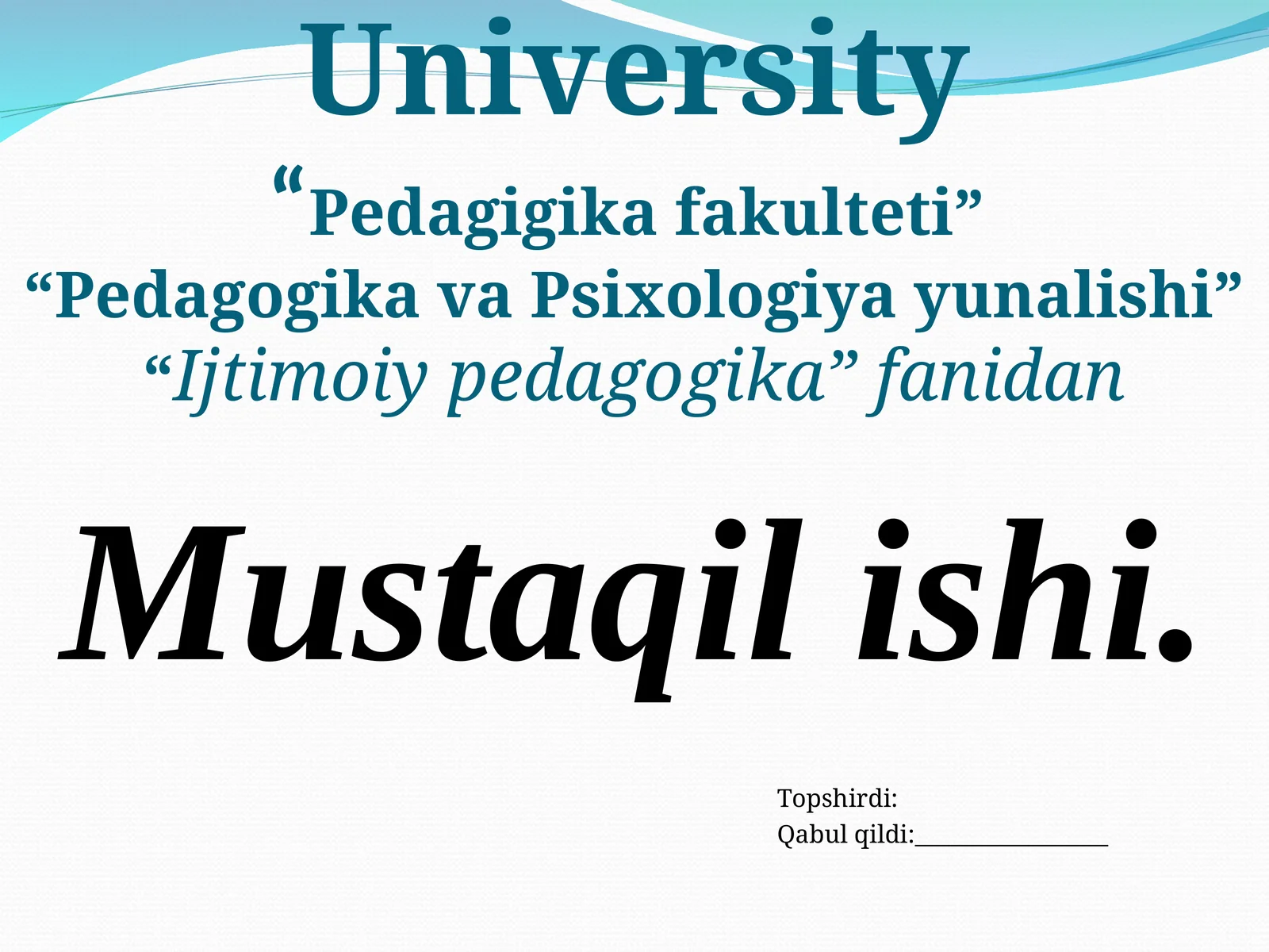 Ijtimoiy-pedagogik texnologiyalar