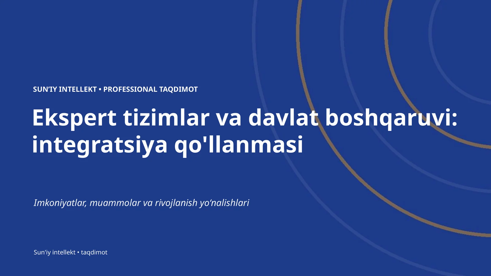 Ekspert tizimlar va davlat boshqaruvi: integratsiya qo'llanmasi