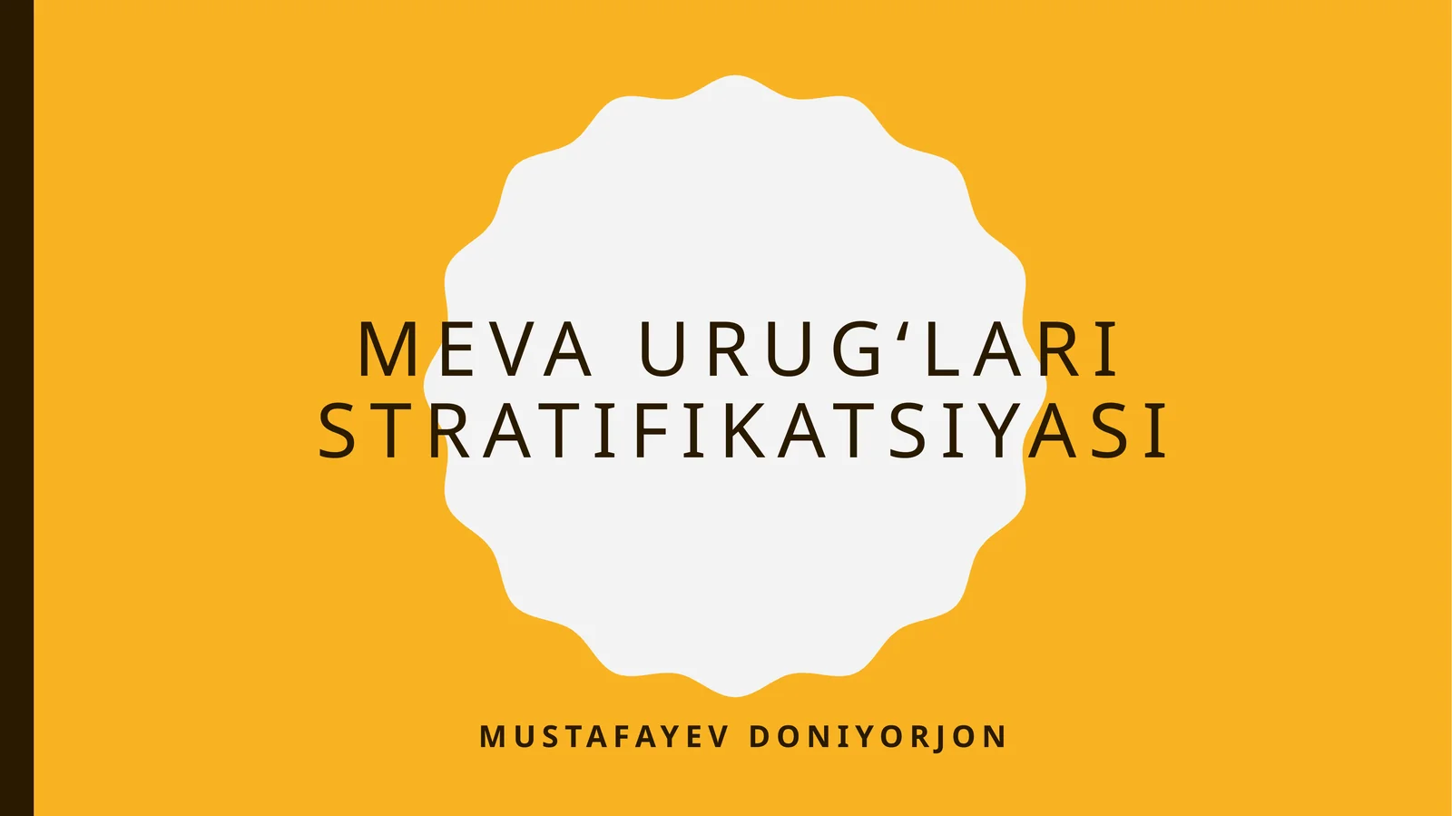 MEVA URUGʻLARI STRATIFIKATSIYASI