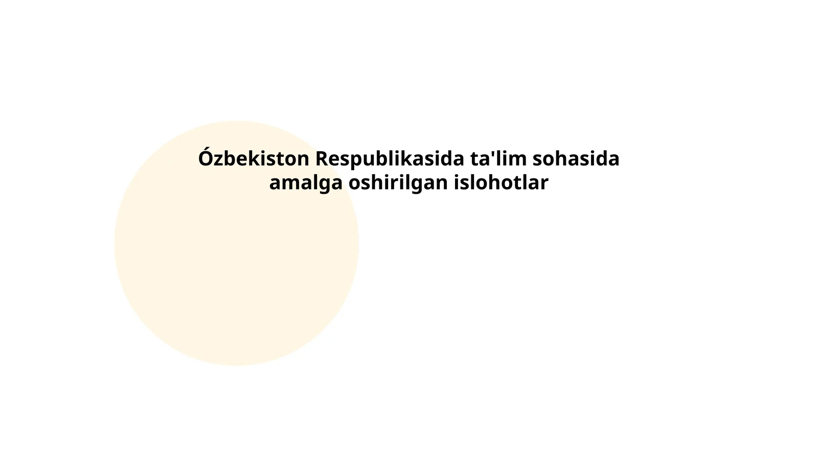 O'zbekistonda ta'lim tizimini rivojlantirish strategiyasi