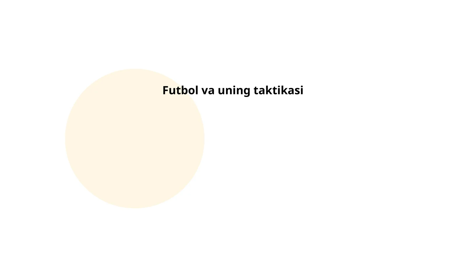 Futbol va uning taktikasi