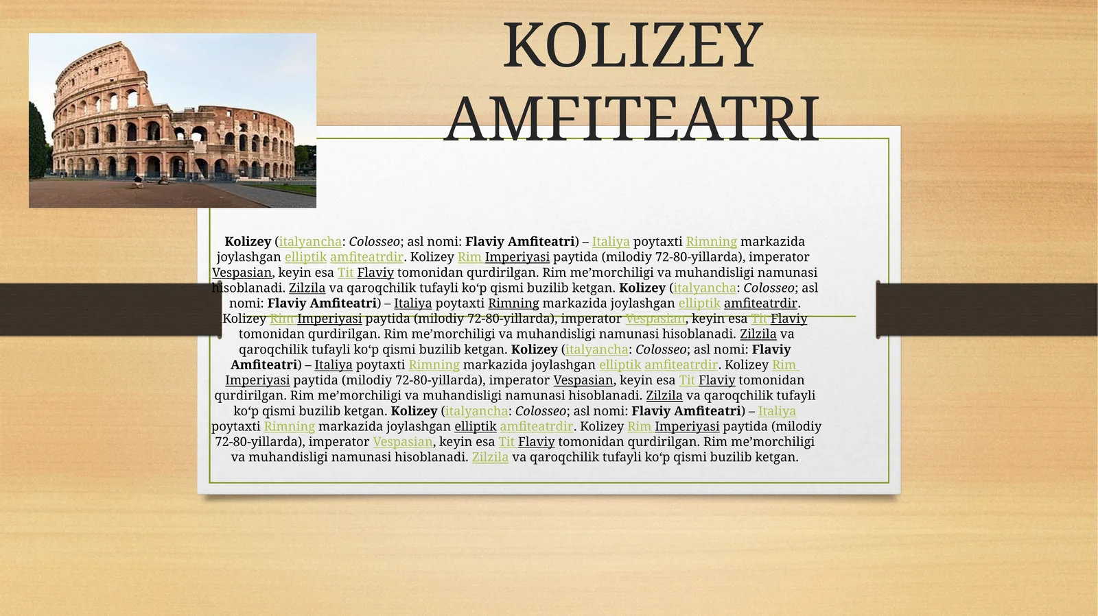 KOLIZEY AMFITEATRI