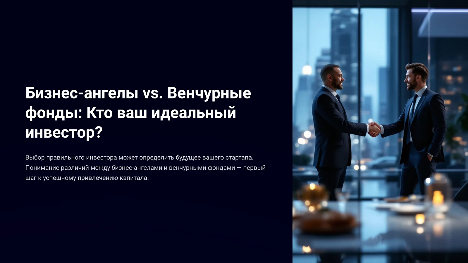 Бизнес-ангелы vs. Венчурные фонды: Кто ваш идеальный инвестор?