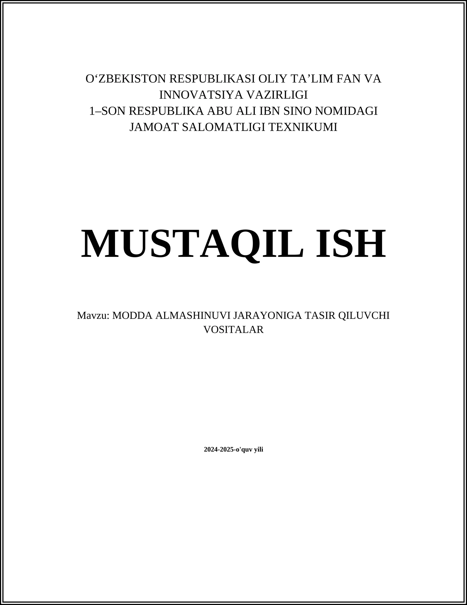 Kimyoviy vositalar