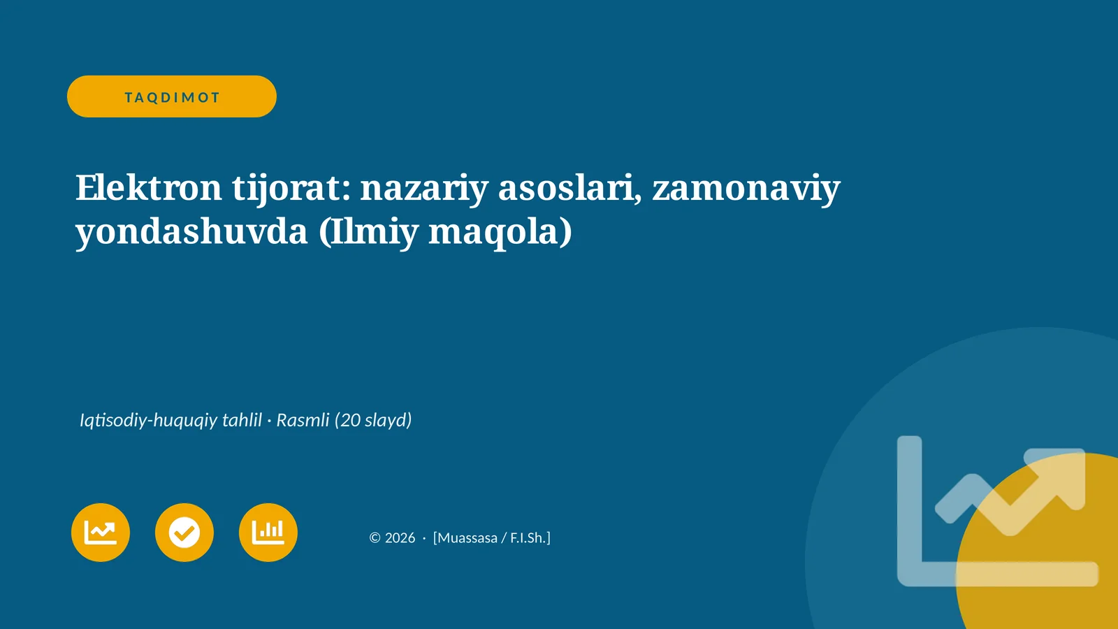 Elektron tijorat: nazariy asoslari, zamonaviy yondashuvda (Ilmiy maqola)