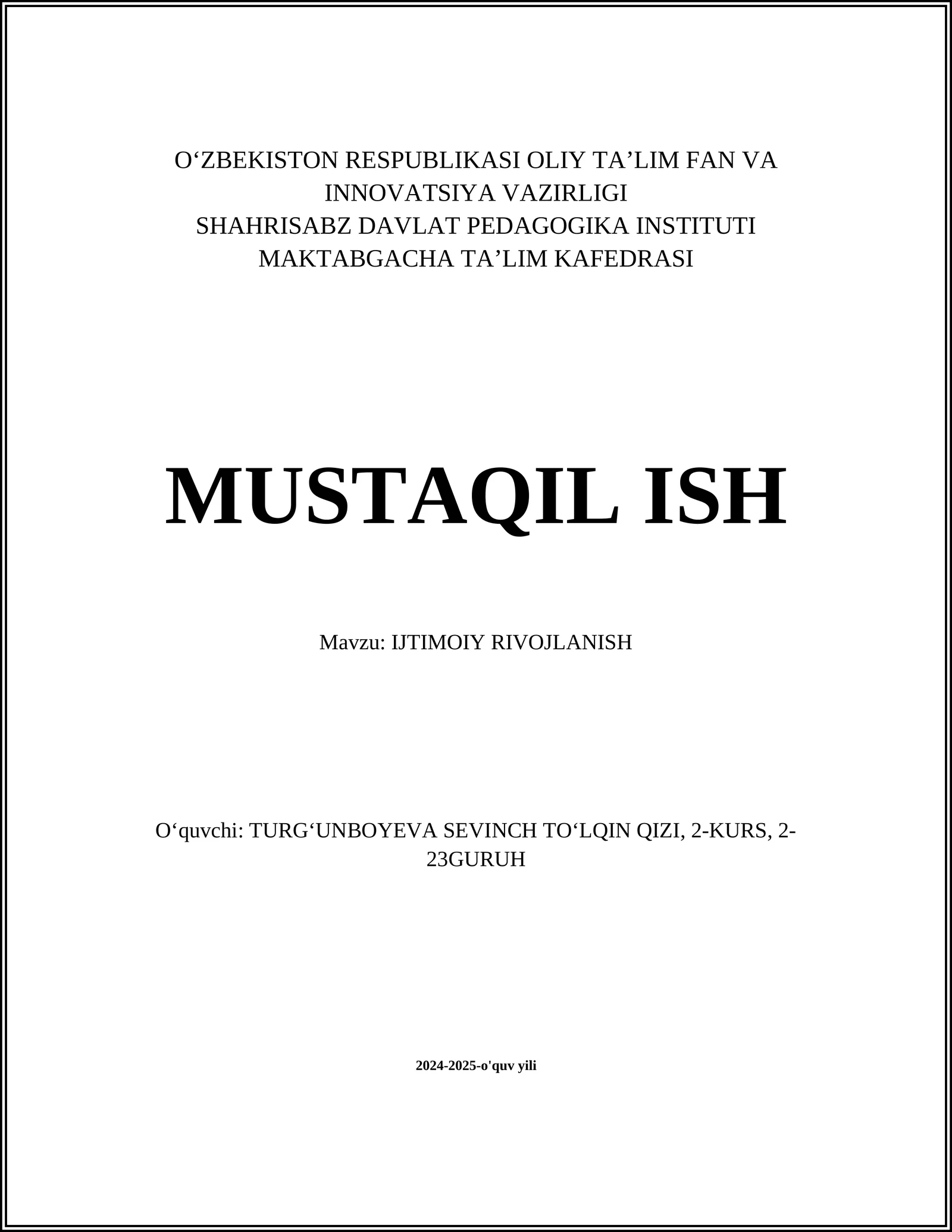 Ijtimoiy tuzumlarning rivojlanishi