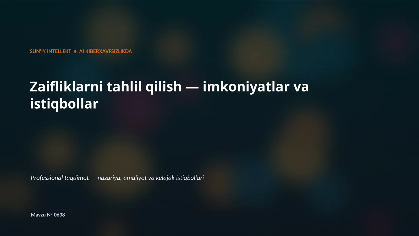 Professional taqdimot — nazariya, amaliyot va kelajak istiqbollari