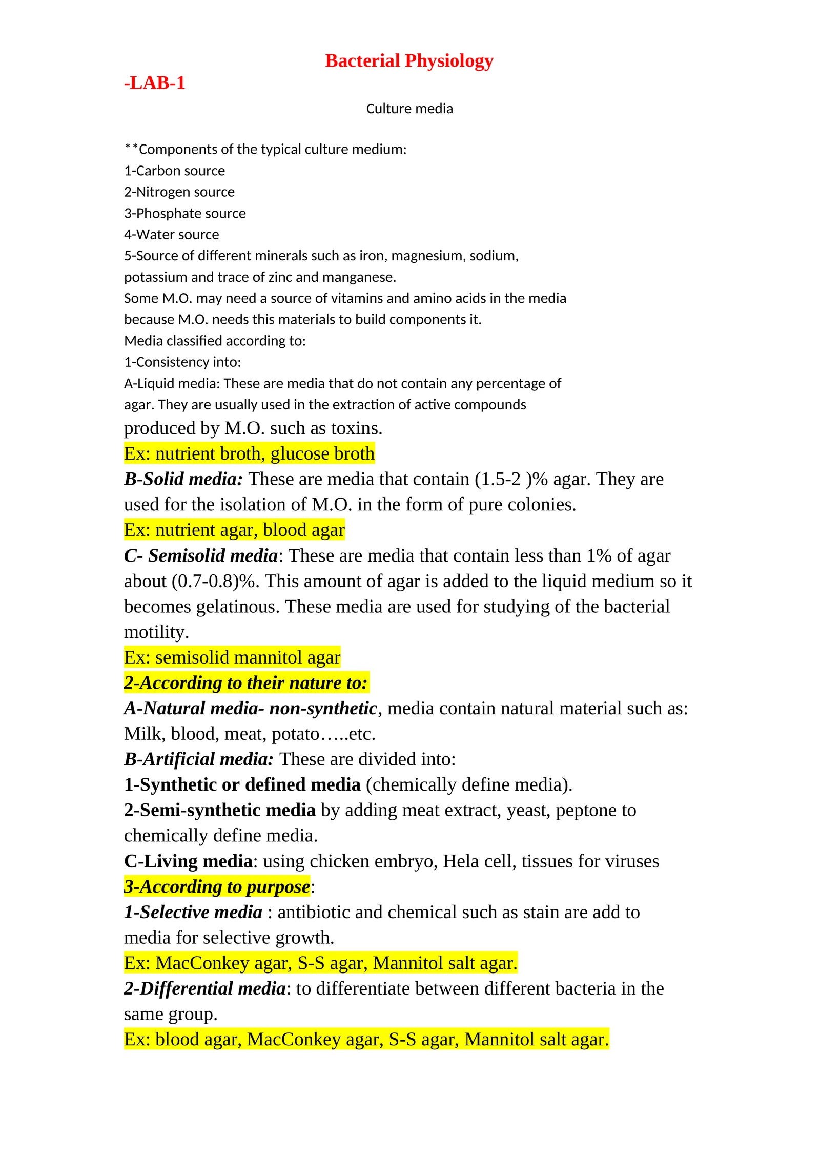 Bacterial Physiology