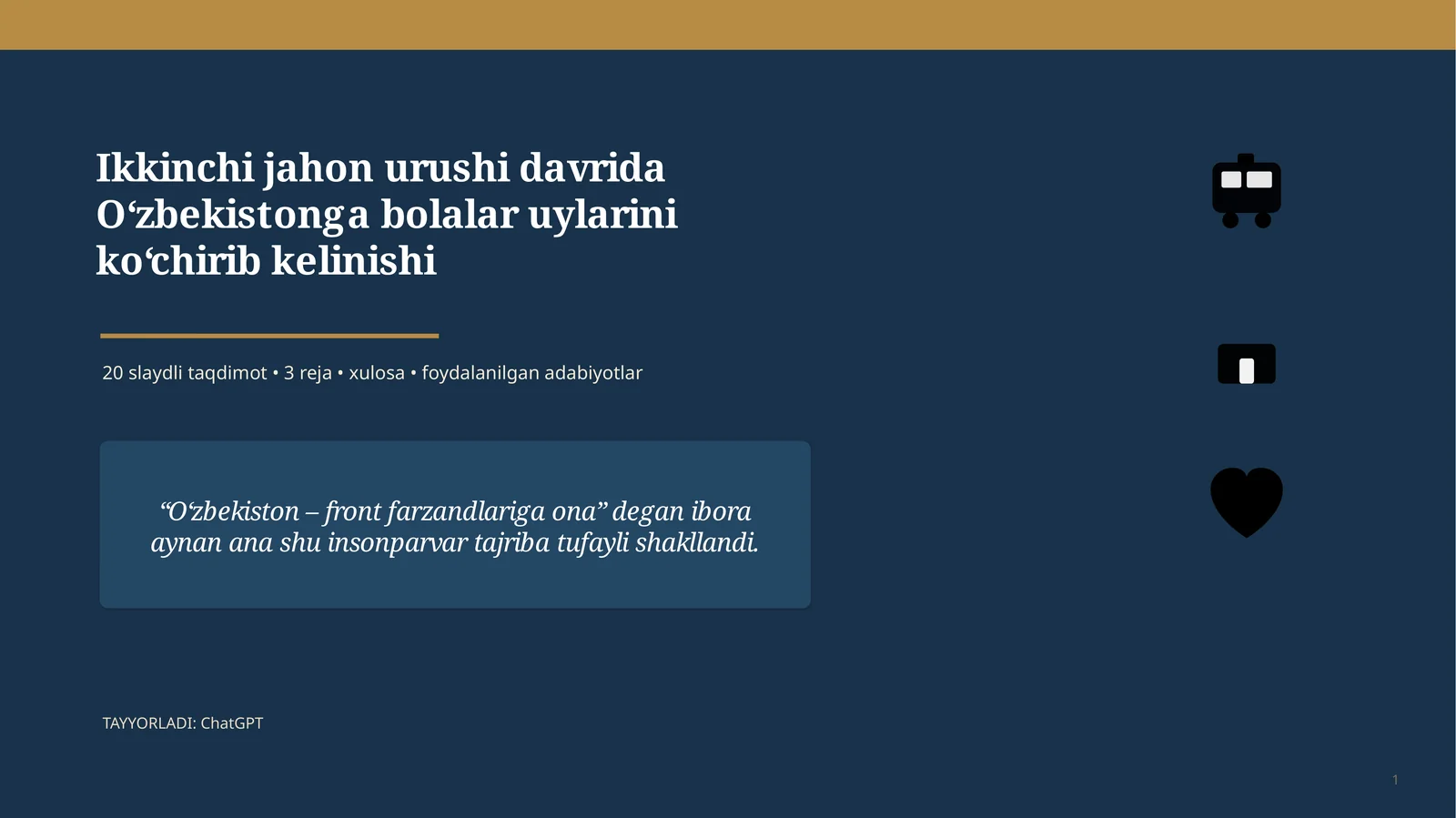 O‘zbekistonga bolalar uylarini ko‘chirib kelinishi