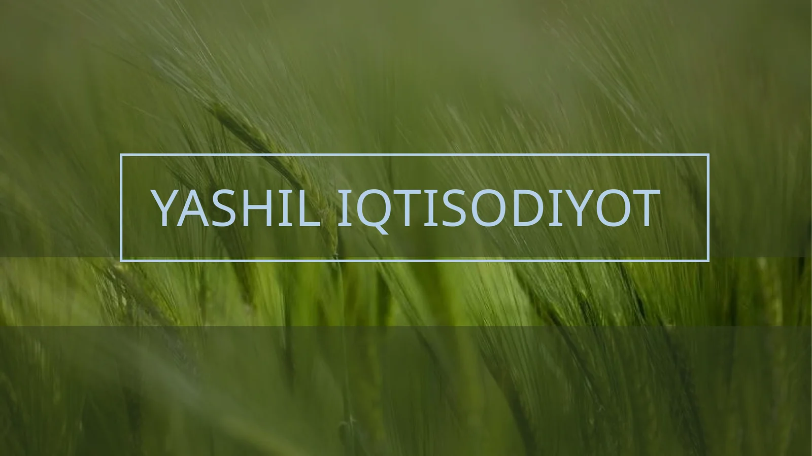Yashiliqtisodiyot