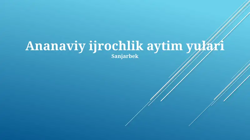 Teatr va drama an'analari