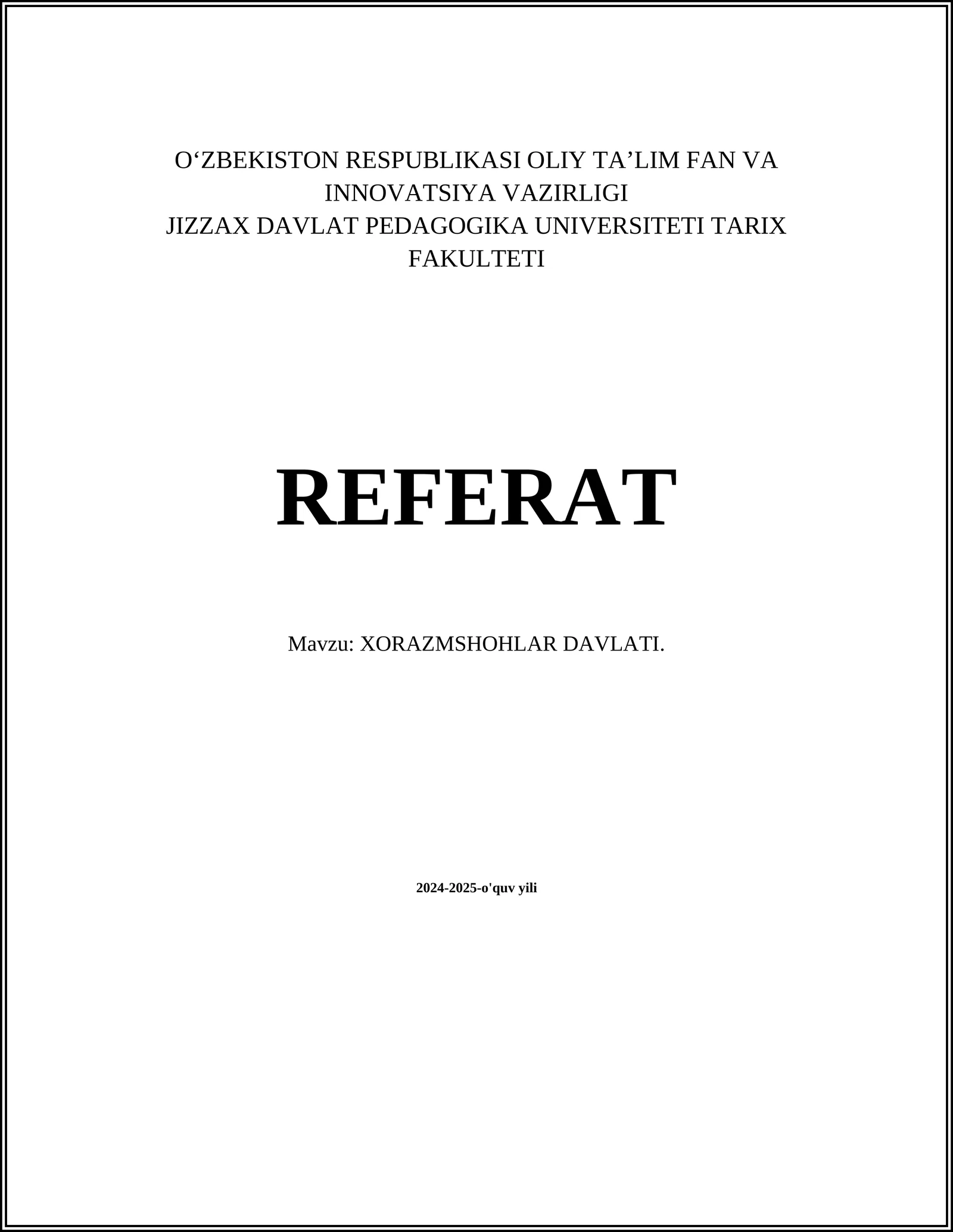 XORAZMSHOHLAR DAVLATI