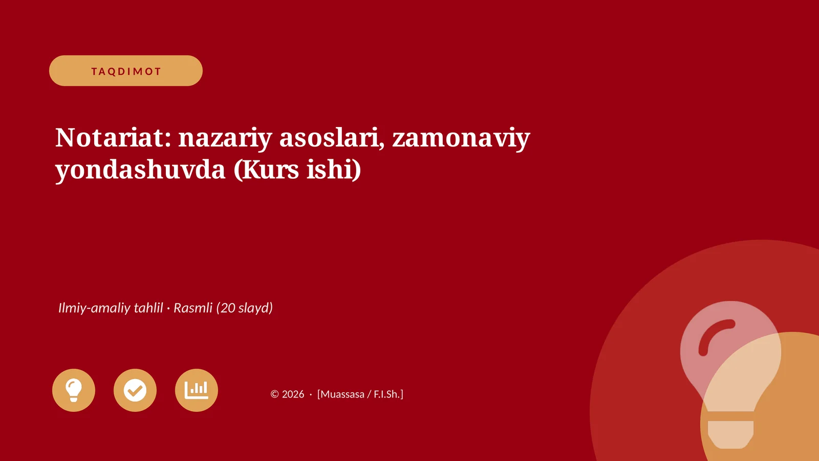 Notariat: nazariy asoslari, zamonaviy yondashuvda (Kurs ishi)