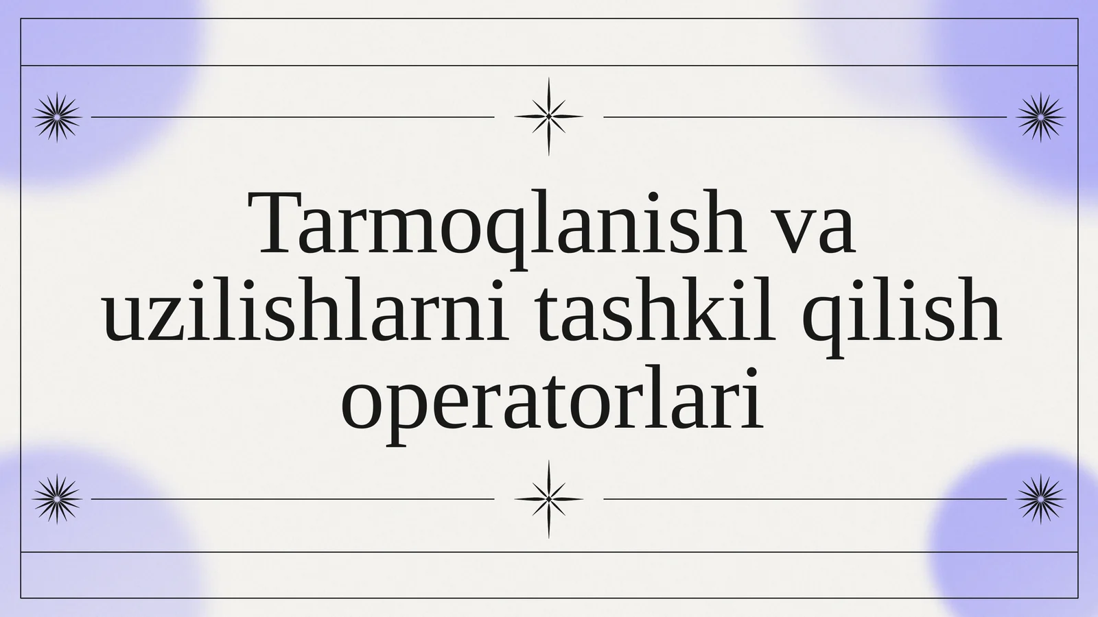 Shartli operatorlar. Toʻliqsiz tarmoqlanish if operatori