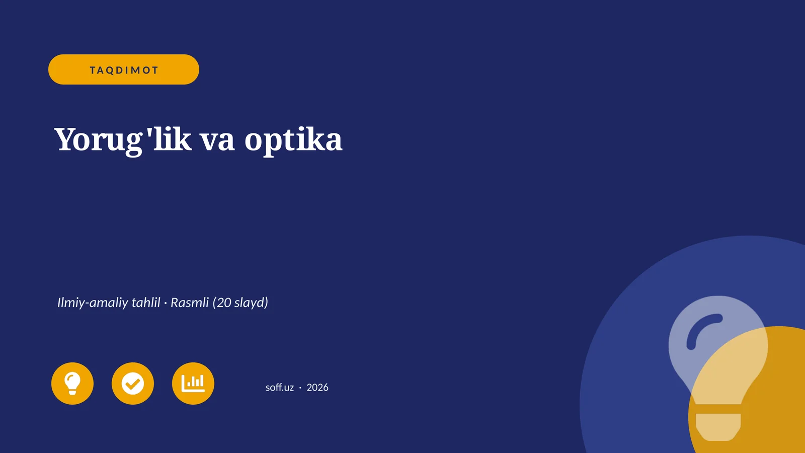 Yorug'lik va optika