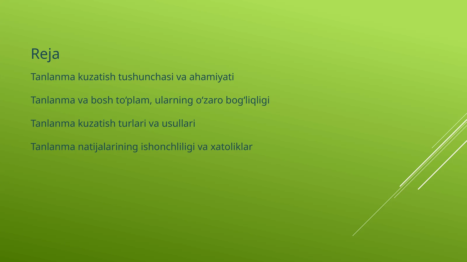 Tanlanma Kuzatish: Nima uchun muhim?