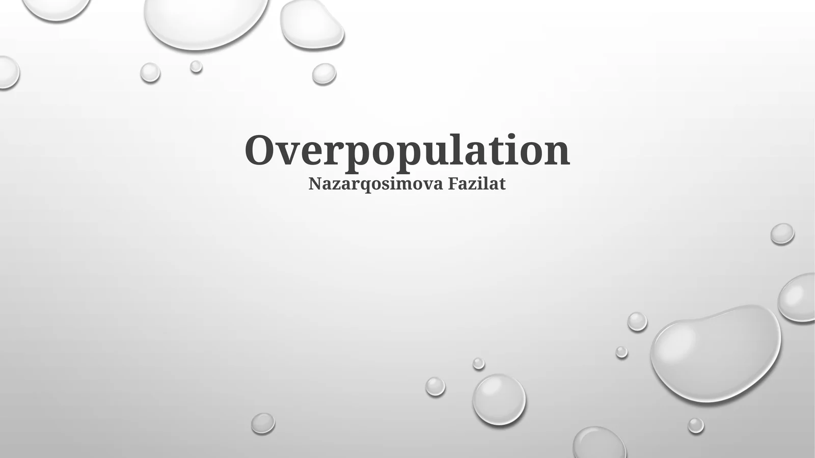 Overpopulation