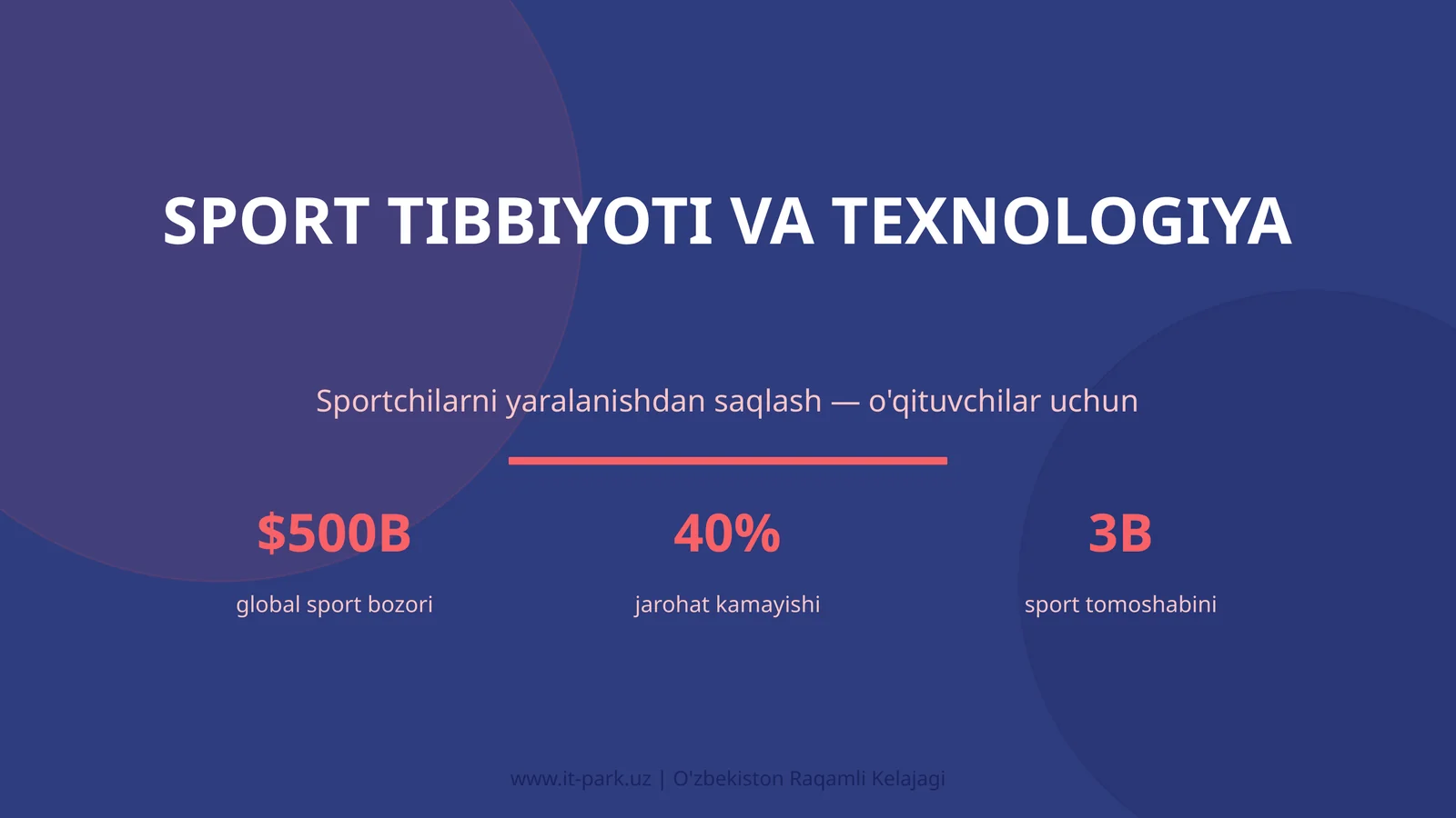 SPORT TIBBIYOTI VA TEXNOLOGIYA