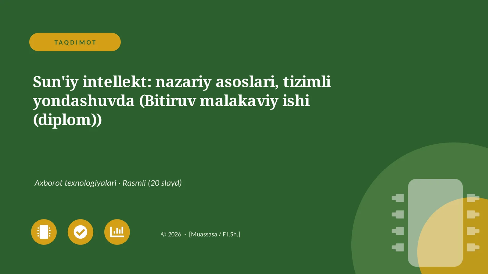 Sun'iy intellekt: nazariy asoslari, tizimli yondashuvda (Bitiruv malakaviy ishi (diplom))